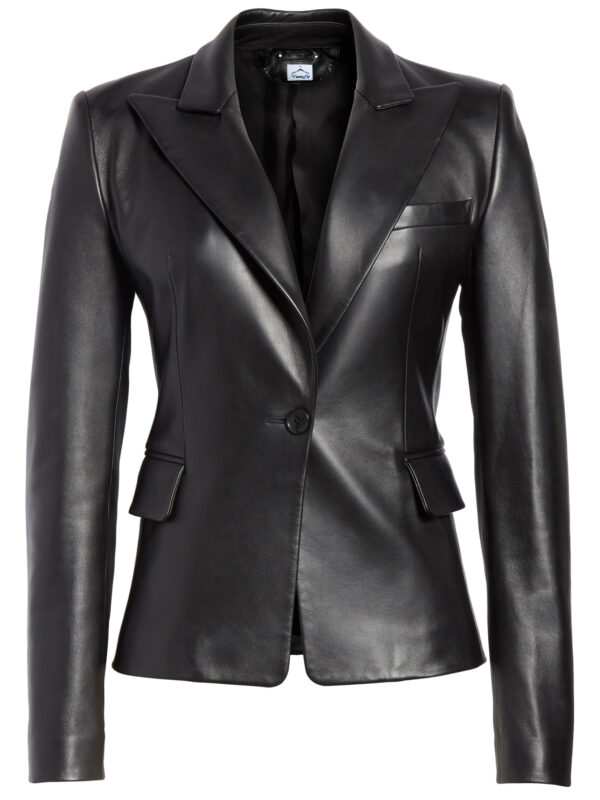 Leather Black Women Coats