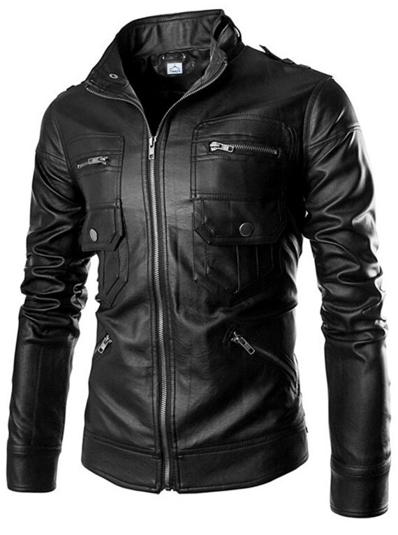 Men Slim Leather Jacket