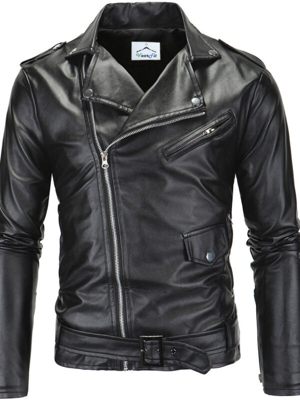 Men Slim Leather Jacket
