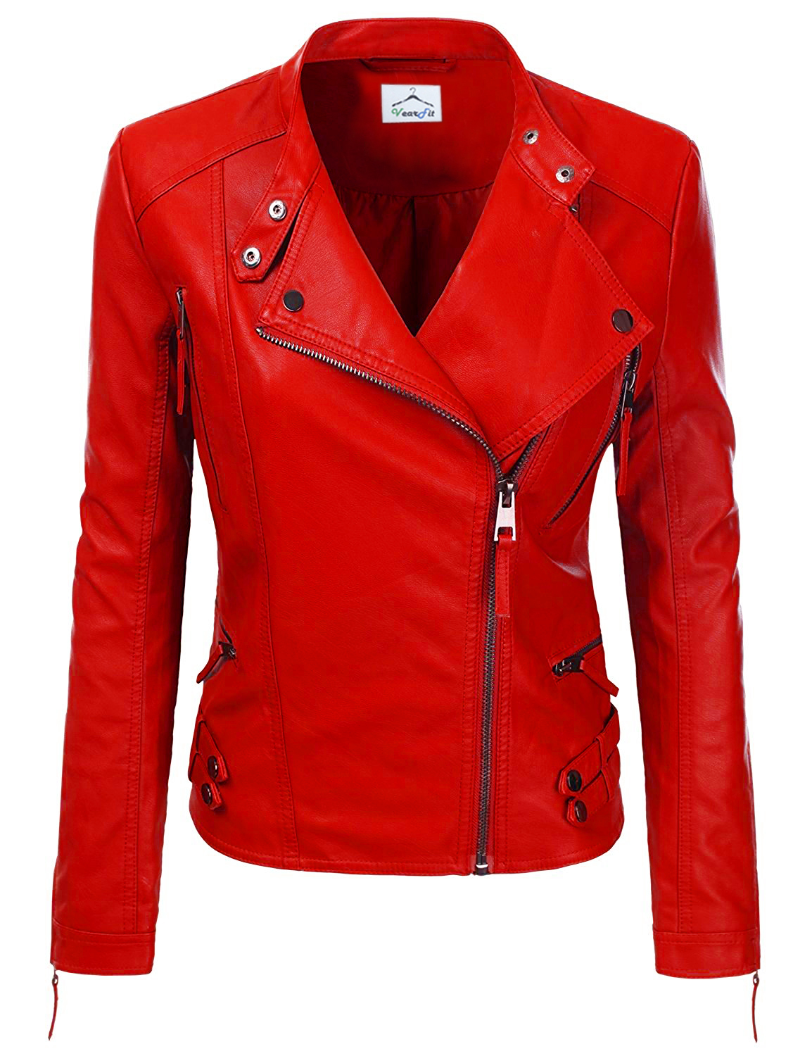 Women Fitted Leather Jackets Designer Winter Wear Stylish Attire