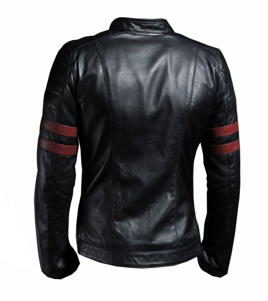 Buy Hybrid Mayhem Super Hero Black Faux Leather Biker Jacket for Men