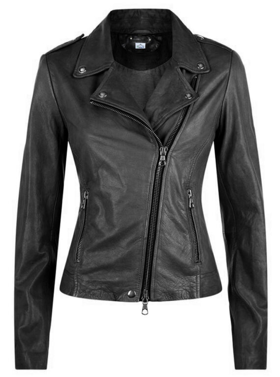 real leather jacket women
