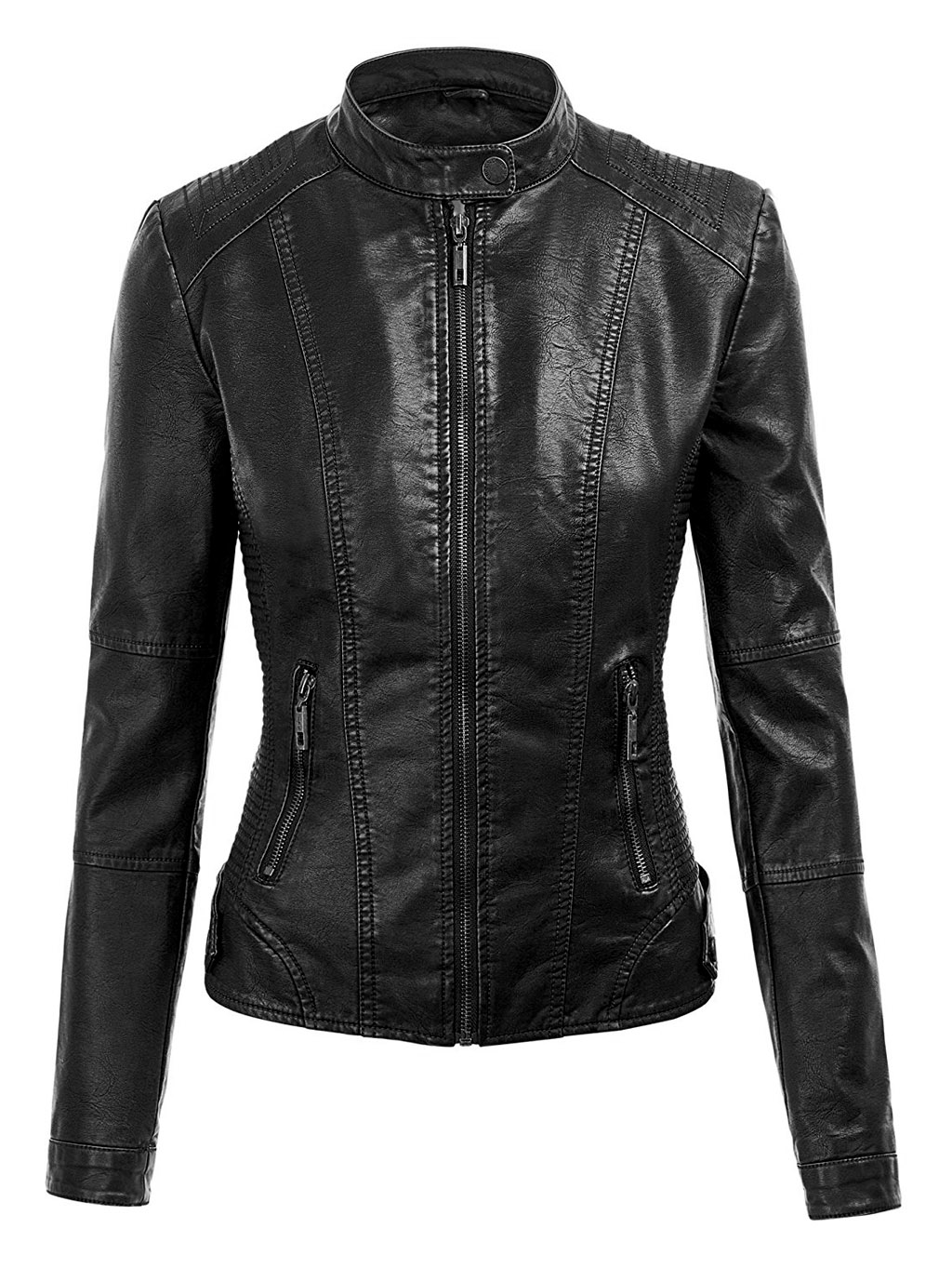 Women Hooded Leather Jacket Stylish Designer Collection