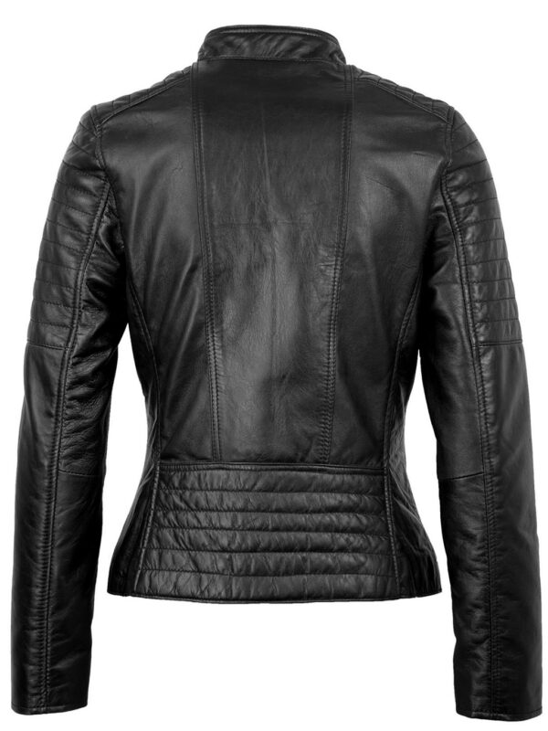 Leather Black Women Coats One button Blazer | VearFit Shop Now