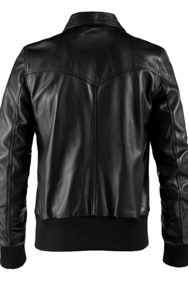 Black Leather Vest Coat for Men | VearFit