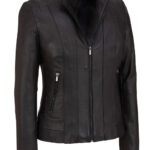 Women Faux leather coat