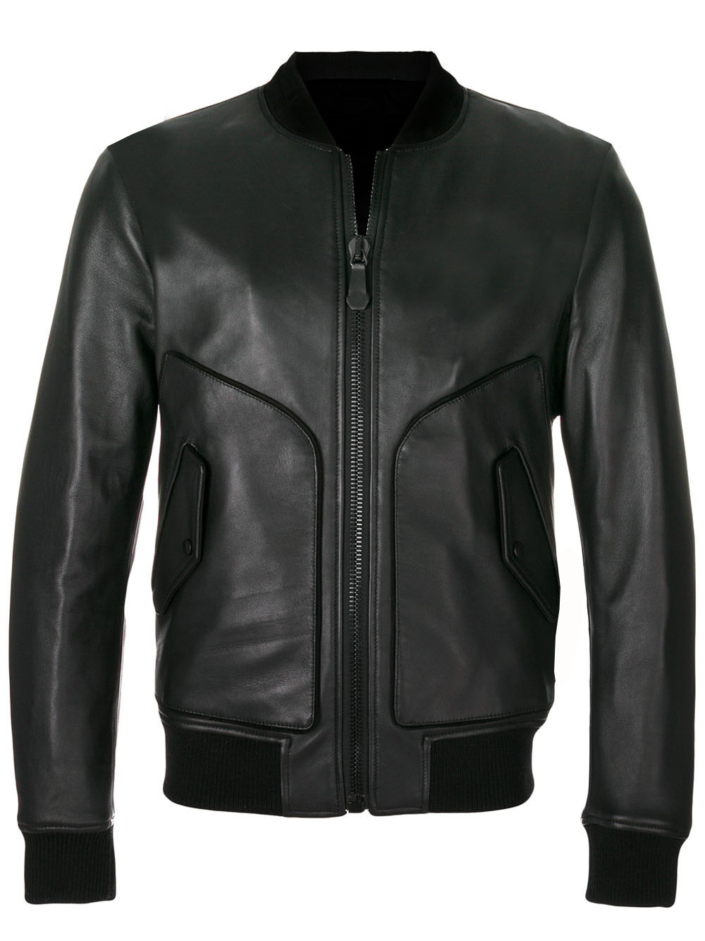 Men's Faux Leather Bomber Jacket