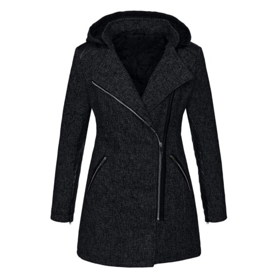 Hooded Wool Trench coat
