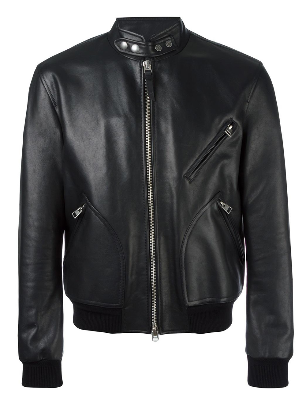Military's Bomber Design Black Faux Leather Jacket for Men | Buy Now