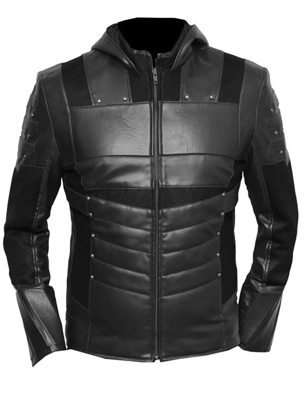 Green Arrow Stephen Leather Jacket