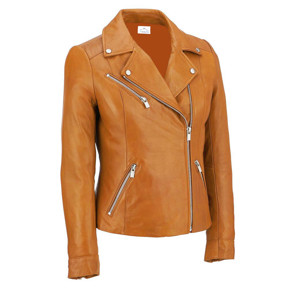 Fvwitlyh Women's Leather Jacket Trim