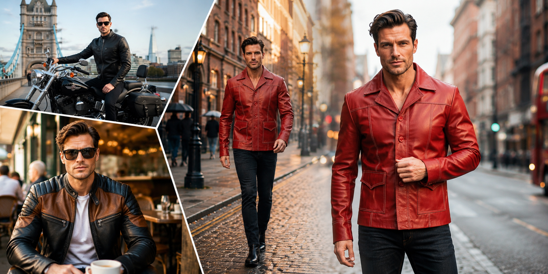 Men leather Jacket